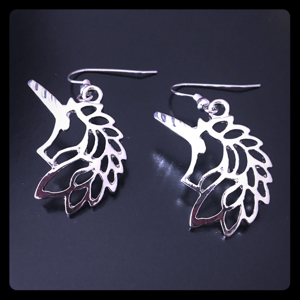 Origami Unicorn Dangle Earrings